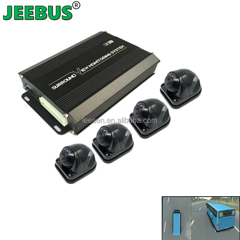 FHD Night Vision Waterproof 3D360 Degree All Round View Camera Monitor System with 7inch Monitor for Heavy Truck