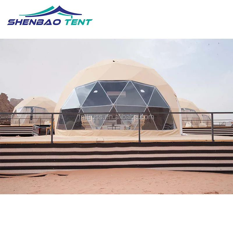 Good Quality Hotel Tent Resort Luxury PVC Waterproof Geodesic Igloo Prefabricated glamping Dome House Tent