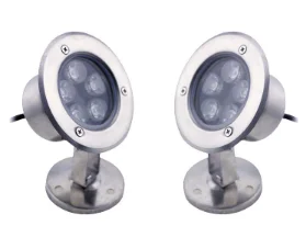 Warm White Single Color 5W DC Waterproof Bright led Underwater pond pool Lights
