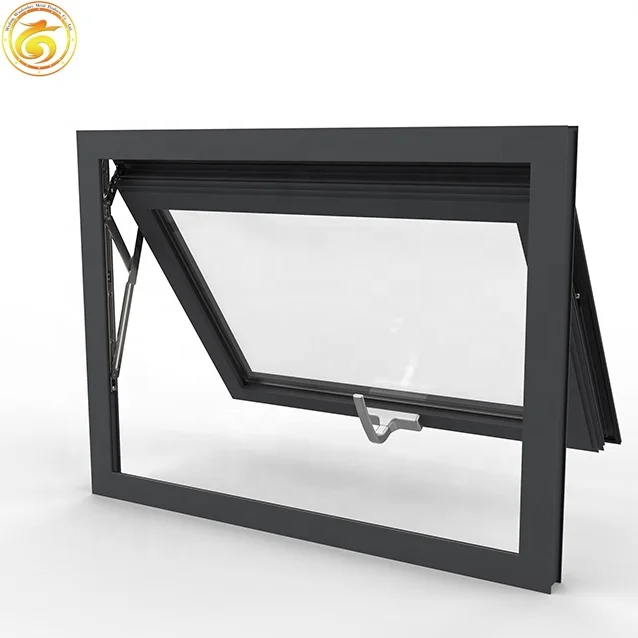 Customized Double Glazed Aluminum Sound Proof Awning Window for House Awning Windows With Screen