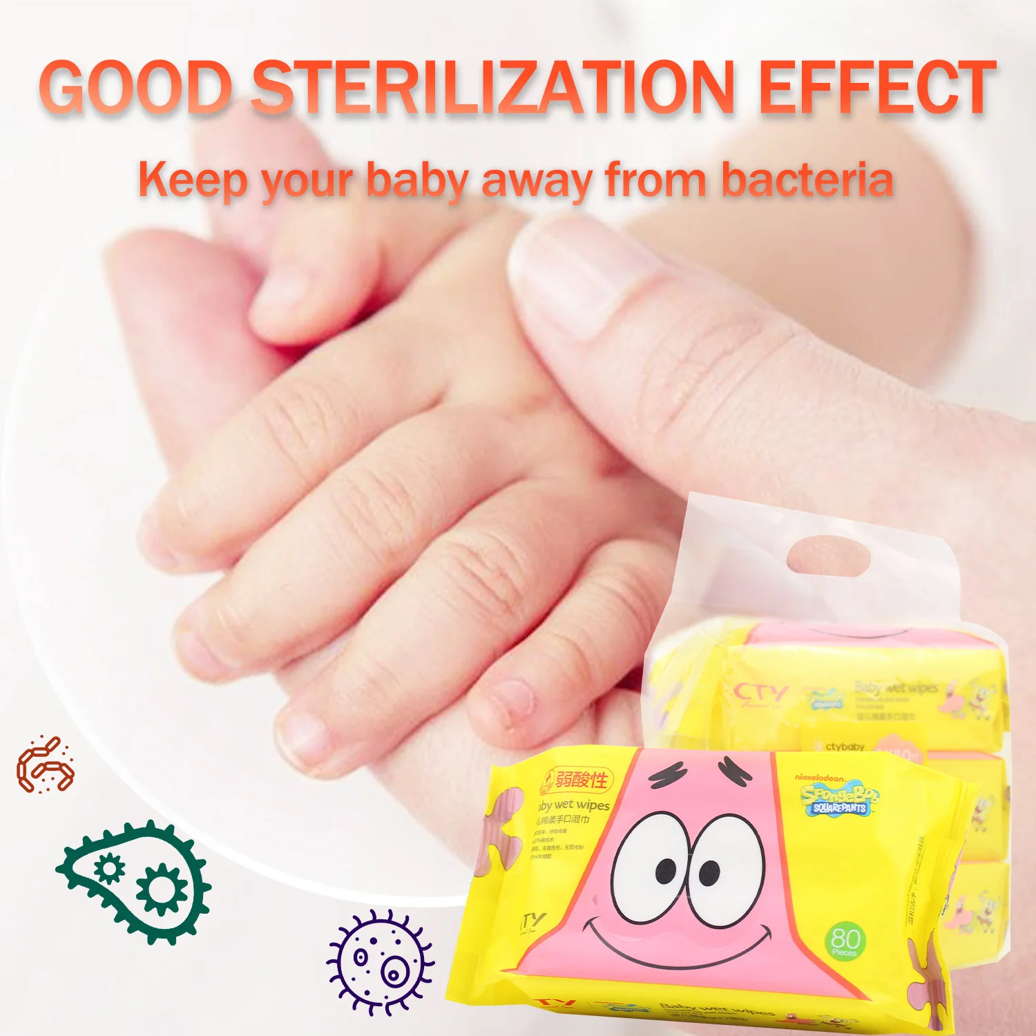 2024 Hot Sale Private Label Eco Friendly Non-woven Natural Baby Wet Wipes Warmer For Children