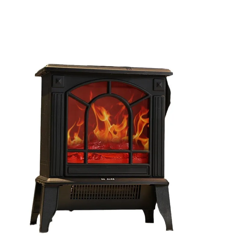 FreeStanding 3D Realistic Flame Effect Ceramic PTC Infrared LED Electric Fireplace Heater With Cold Touch Housing