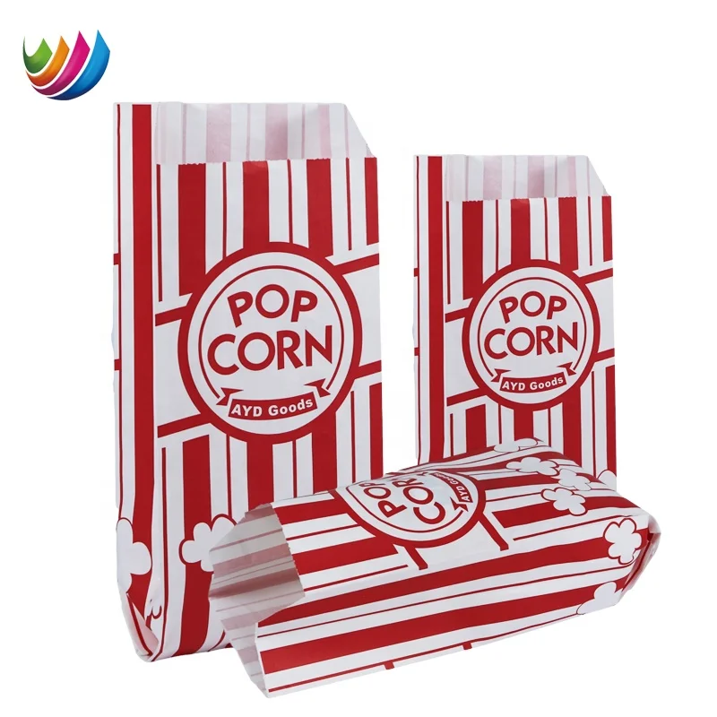 In Stock Recyclable snaks food chips pop corn microwave paper popcorn bags