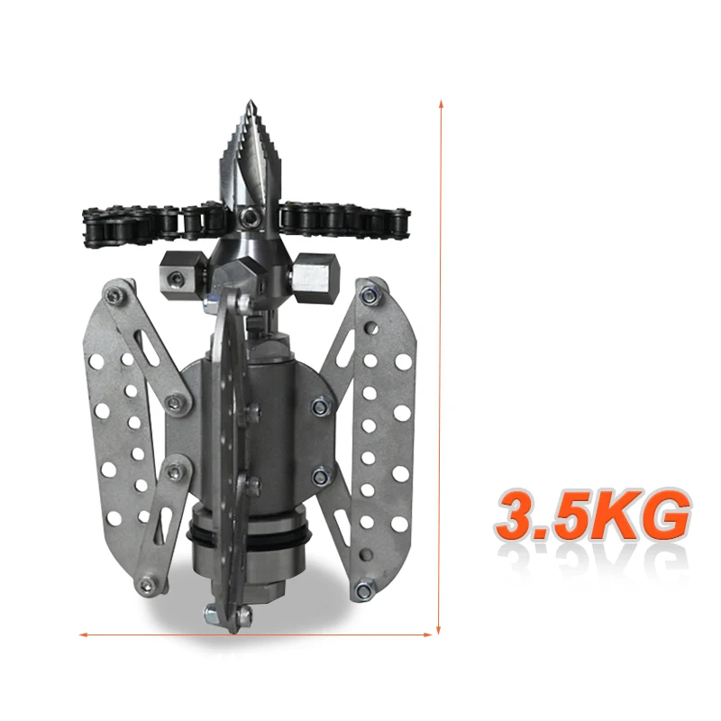 AMJET 21-40GPM 600-800mm Cross Jet Nozzle Super Chain Root Cutting Nozzles for Pipe Cleaning