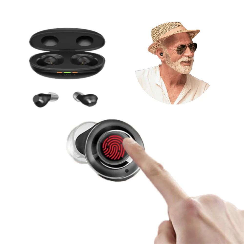 JINGHAO A61 2024 новый продукт кнопка управления касанием перезаряжаемый слуховой аппарат цифровой