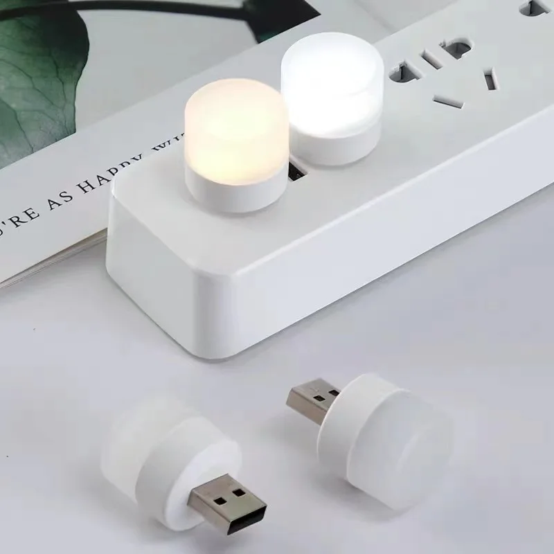 5V 1W Mini USB Night Light USB Plug Small Reading Lamp Book Lamps LED Eye Protection Reading Light Warm white Light Portable