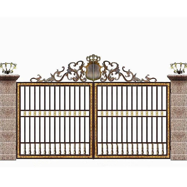  modern style villa electric gate customization garden gates automatic swing driveway cast aluminum