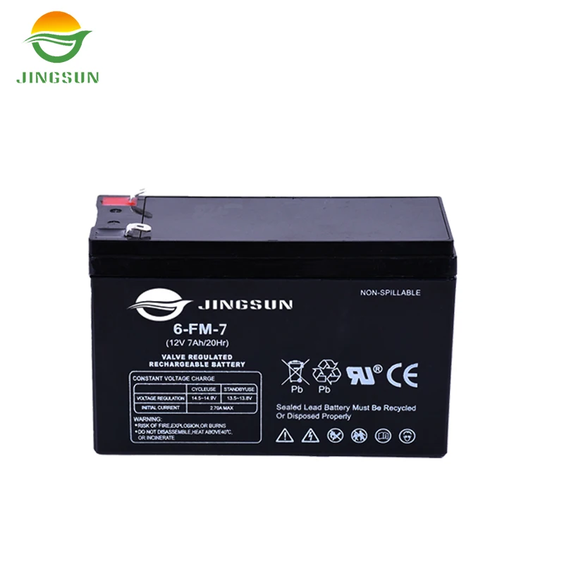 Jingsun hot selling 12v 7ah lead acid battery agm battery good deep discharge performance for energy storage