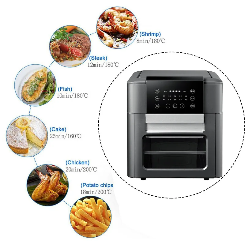 Household 6L large capacity electric oven multi function air fryer microwave oven The oven