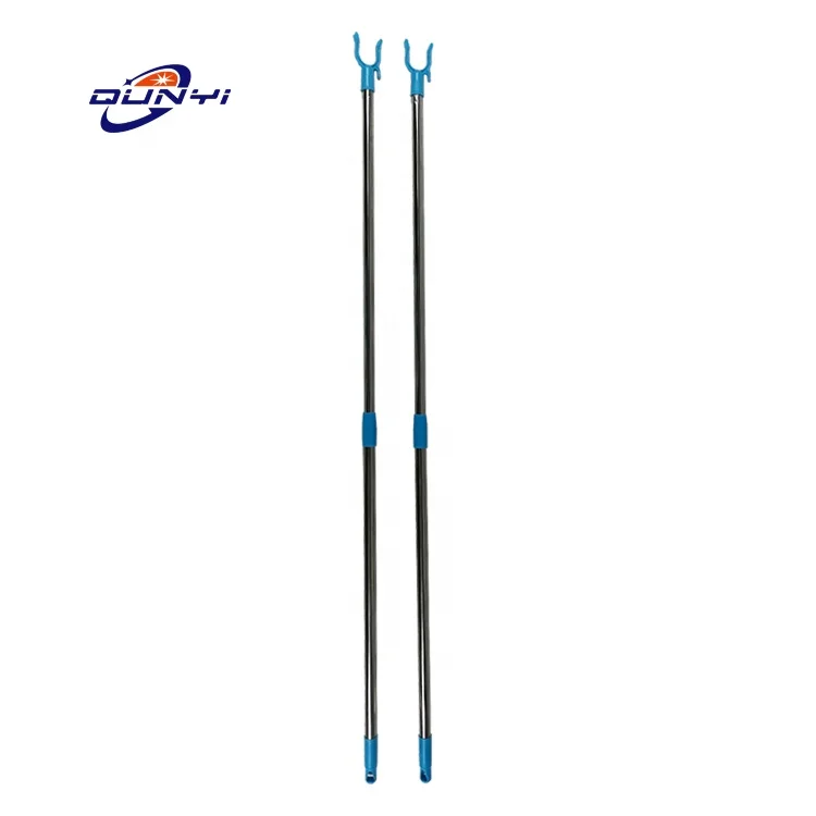 Wholesale Adjustable Stainless Steel Telescoping Clothes Drying Reach Stick Retractable Clothesline Pole For Balcony Use