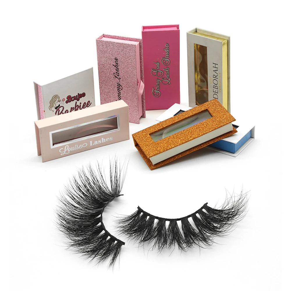 Cheap Quality Mink Eyelashes 25mm with Case Create your own logo