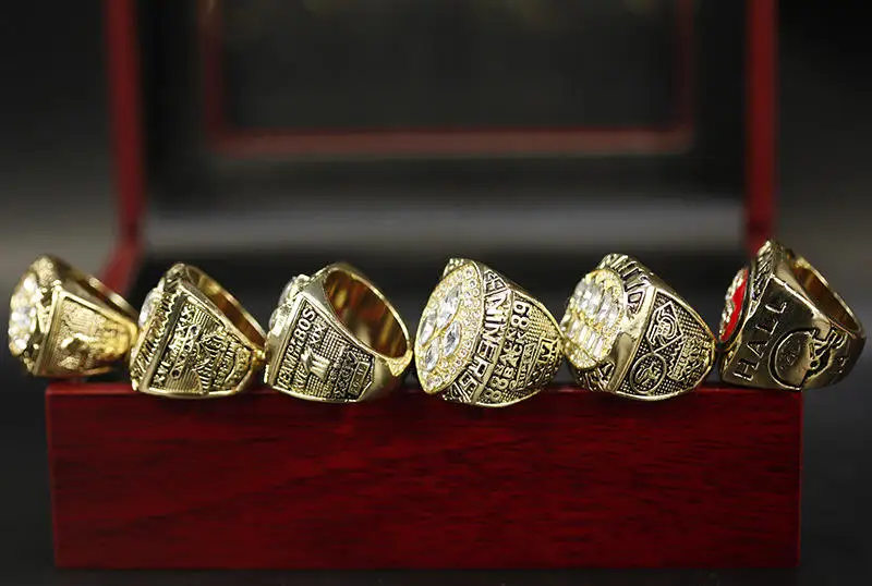 6 Pcs San Francisco National Football NFL Championship Ring Champion Ring Set Fashion Men