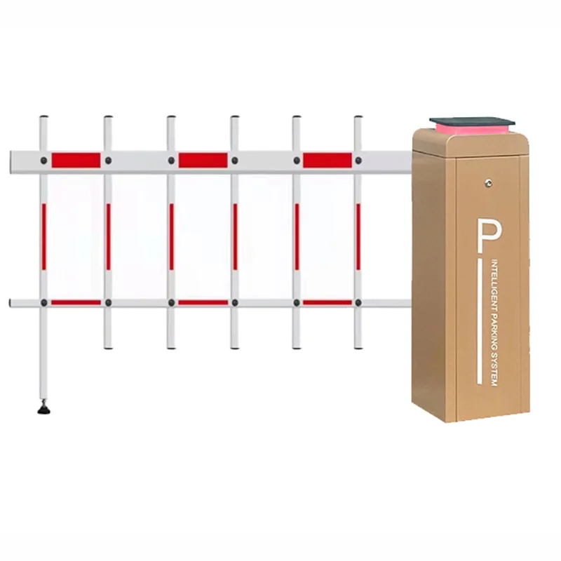 LED Traffic Barrier Gate 24V DC Brushless Motor Intelligent Parking Barrier Gate Support APP Control,Ticket Box LPR System
