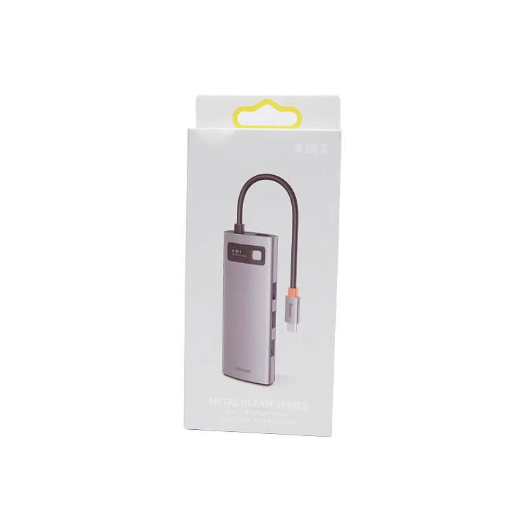 Бумажные коробки на заказ упаковка электронных продуктов Формовочная коробка USB-кабель для передачи данных упаковочная зарядного кабеля
