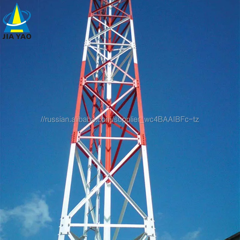 30m lattice angle steel iron wifi gsm cdma lte phone yagi antenna mobile network system telecom mast tower factory