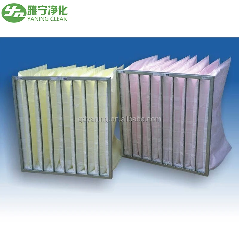 Customized Medium Pocket Filter F5 F6 F7 F8 F9 Efficiency  Bag Filter Air HVAC System MERV 4-8 Pocket Air Filter