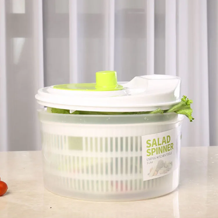 Multifunction Large 5L Manual Plastic Vegetables Dryer Drain Quick Salad