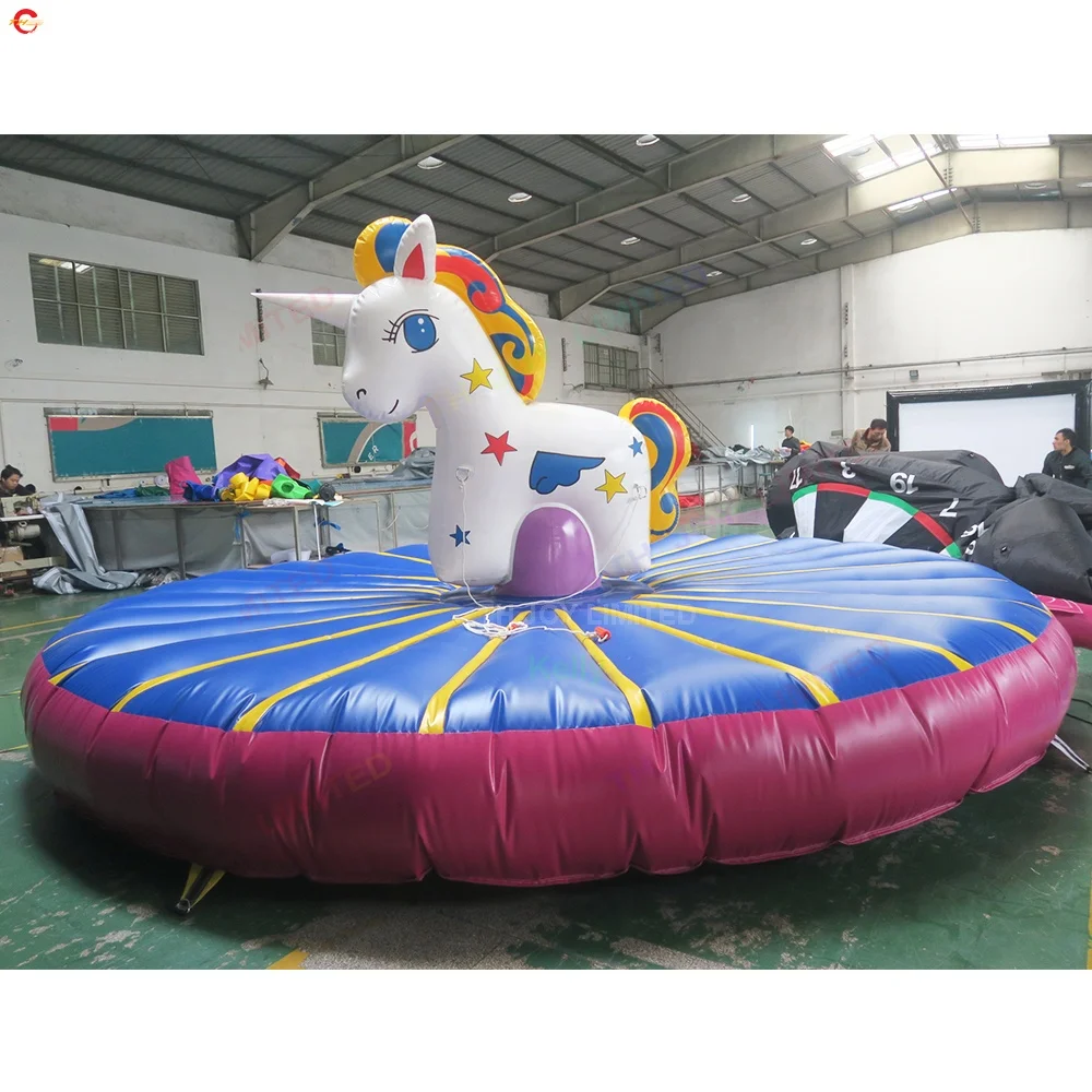 Free Door Shipping 5m Dia Commercial Inflatable Bull Riding Carnival Toys Manual Rodeo Bull Sport Game