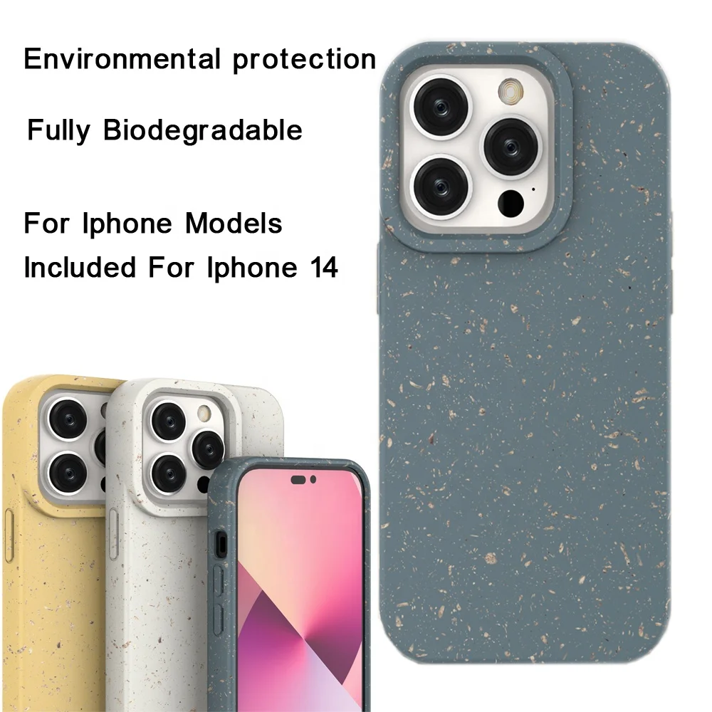 For Iphone 14 Case Ready To Ship GSCASE Wheat Stalk Mobile Cover 100% Biodegradable Phone Case For Iphone 14 Series