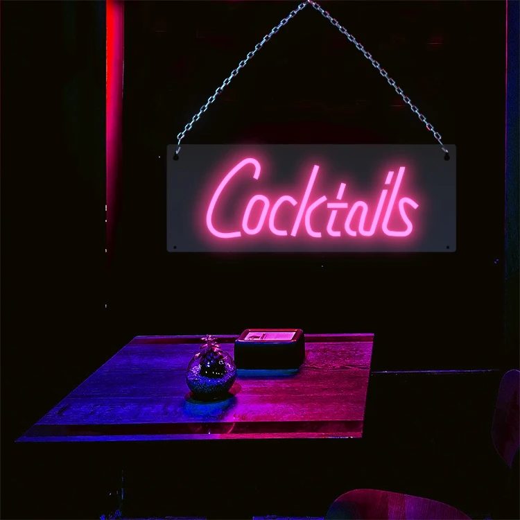 Cheap Custom Wall Hanging USB Flex Tube Strip Words Lights Led Neon Letter Sign for Bar Decoration