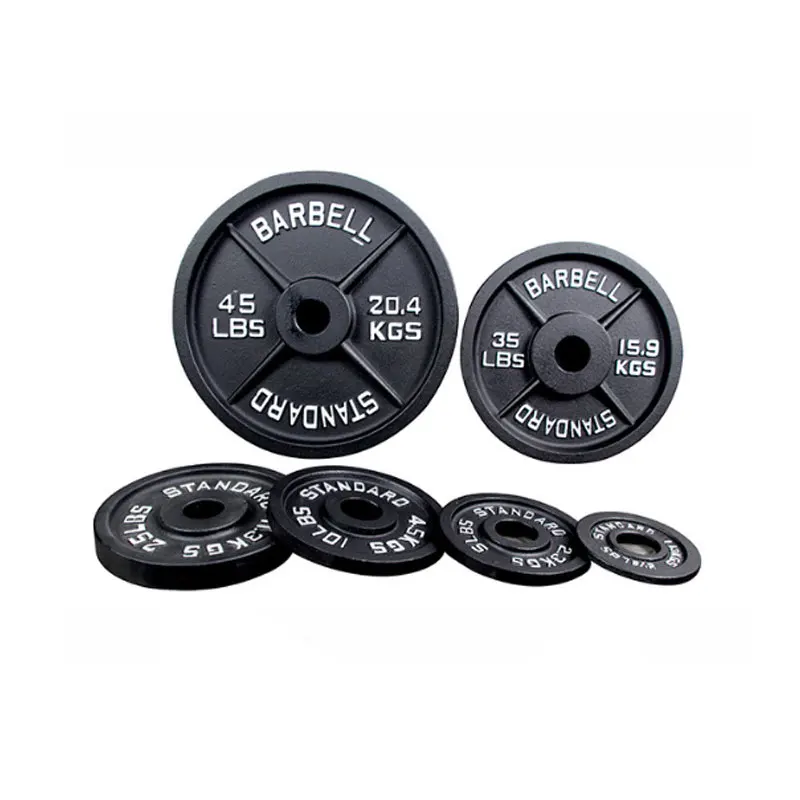 Gym Equipments Free Weight Lifting 45lb 50mm Cast Iron Weight Plates For Sale