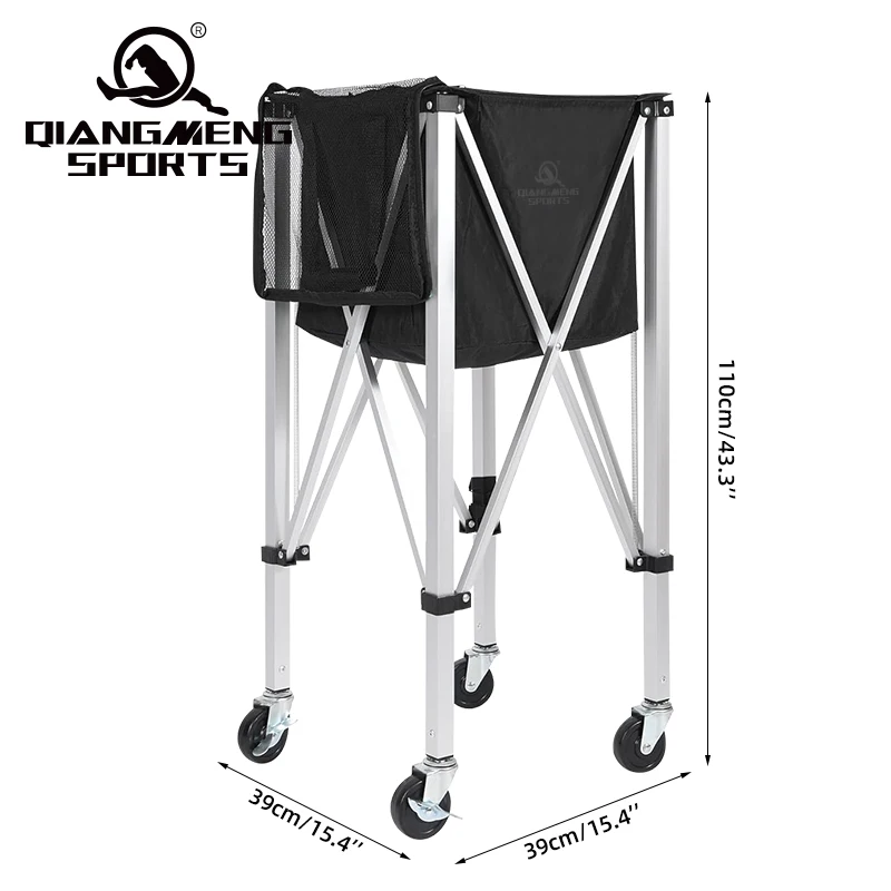 Folding tennis ball frame aluminum alloy tennis cart mobile portable trainer cart picking up basket tennis