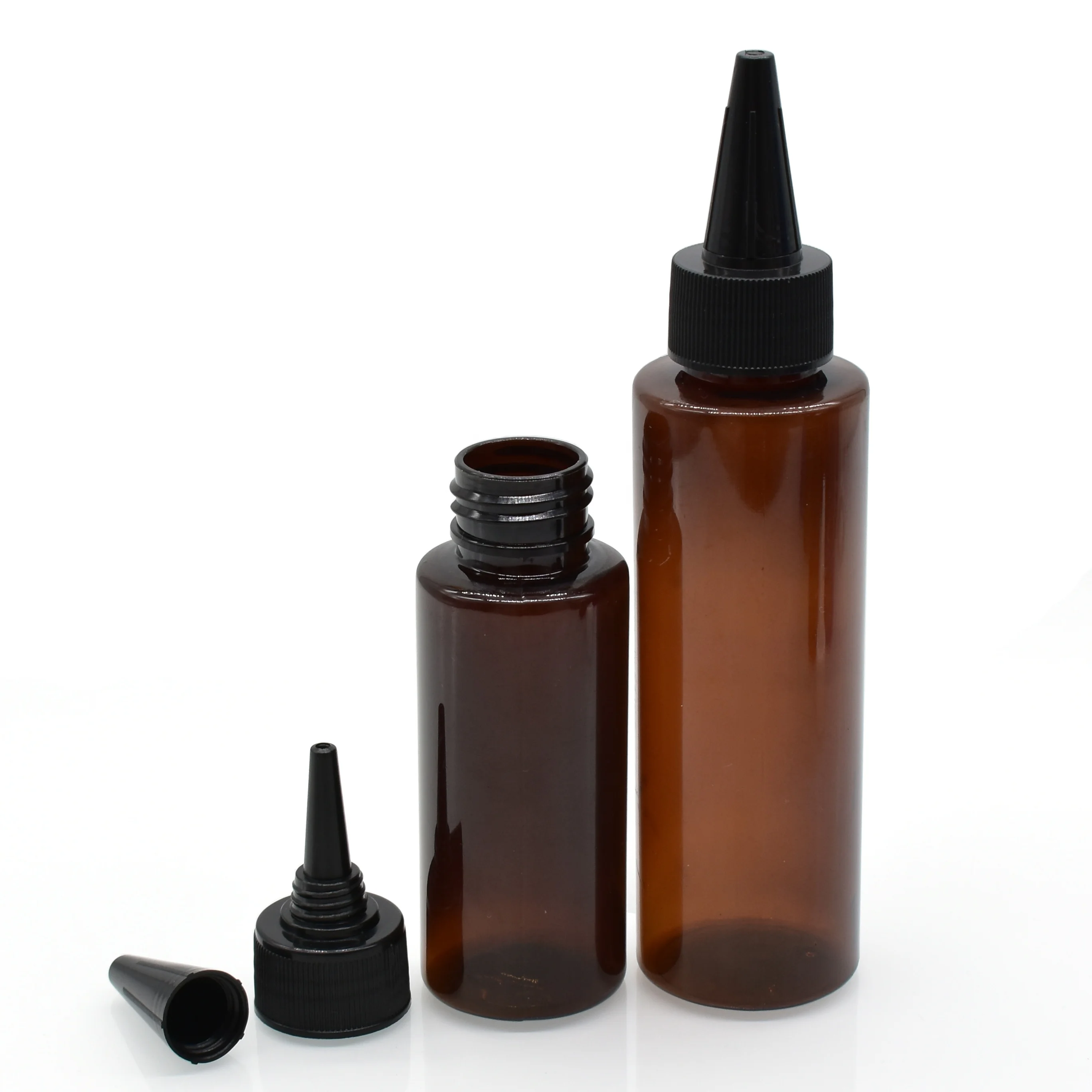 pointed mouth flat shoulder painted plastic bottle 50ml 100ml 120ml 200ml plastic ink bottle with tip top