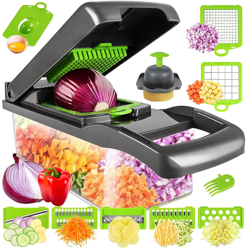 13 in one Multifunctional Manual Steel Vegetable Slicer Cutter Shredders Kitchen Veggie and Fruit Choppers