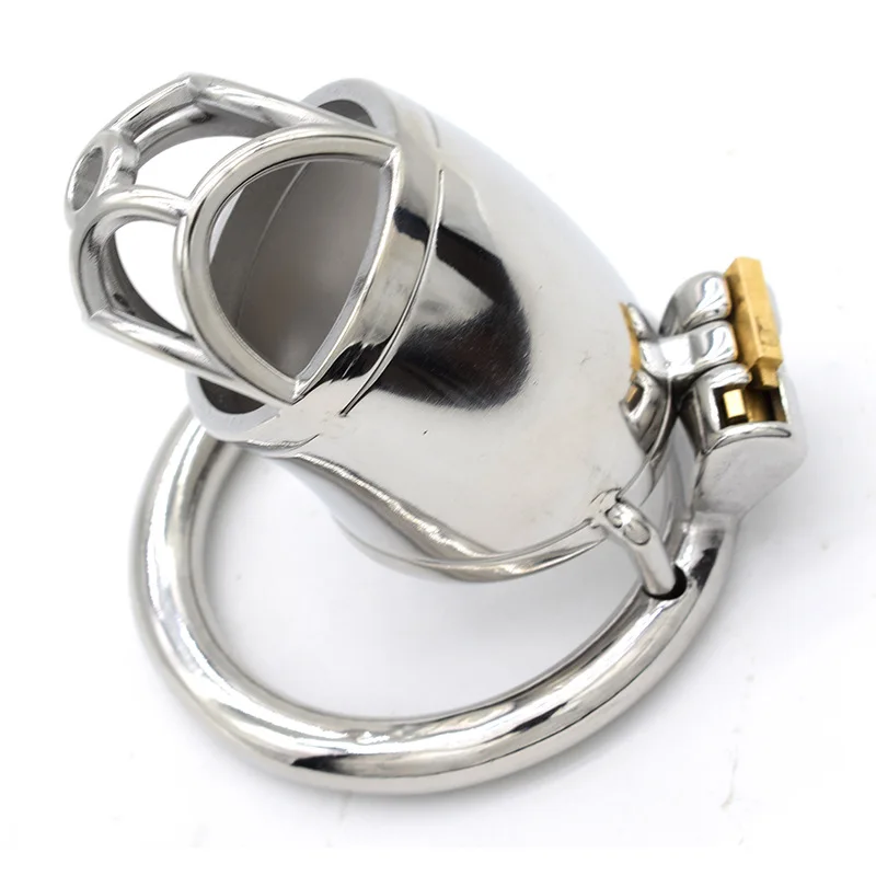 FAAK adult product shop sm male chastity lock sex toy stainless steel artificial dildo cock cage sex toy for fetishist