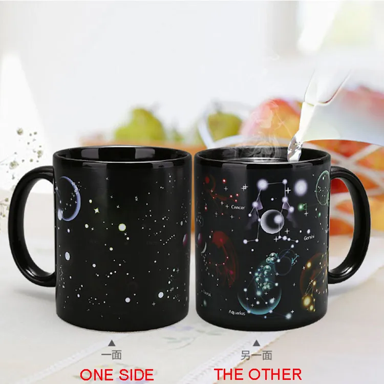 12oz magic temperature  sensitive custom color changing ceramic mugs