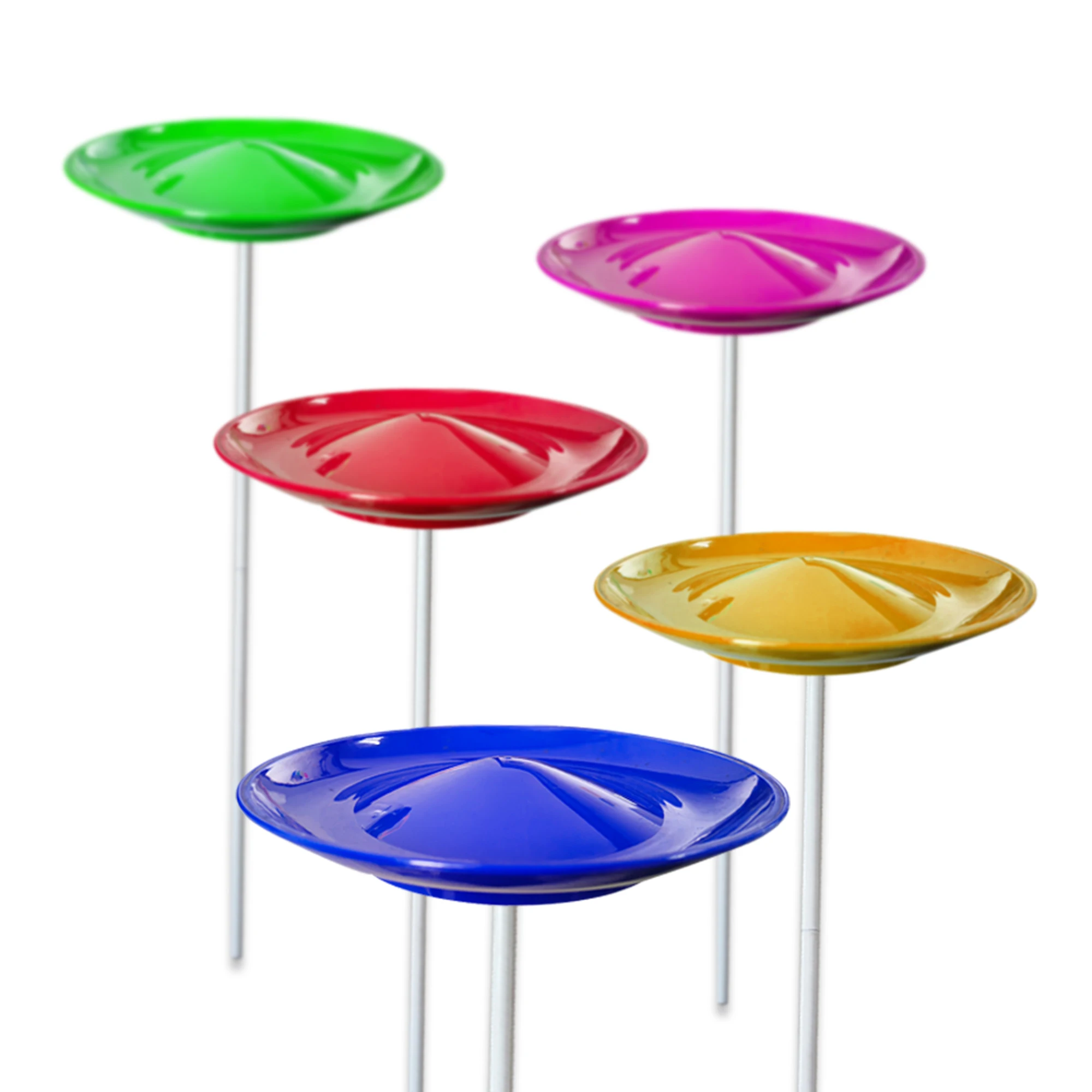 Fluorescent Juggle Plates with Stick for Sport Training Equipment Acrobatic Spin Plate