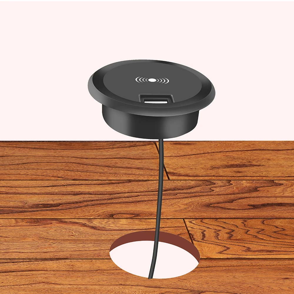 furniture electrical devices 10W wireless charger Usb Car Charger Adjustable Portable Universal Charger table surface mount usb