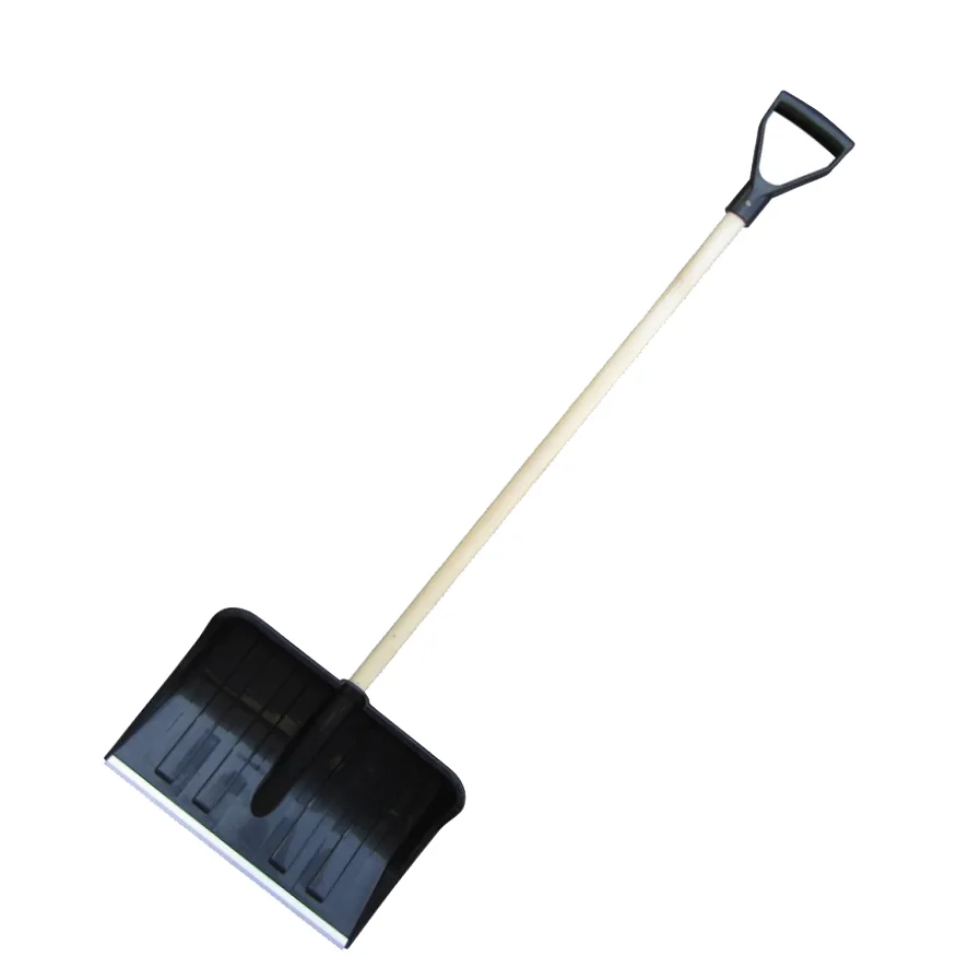 driveway car corn grain plastic Snowplow the Original Snow Pusher  ice scraper Poly snow shovel  scoop wood handle