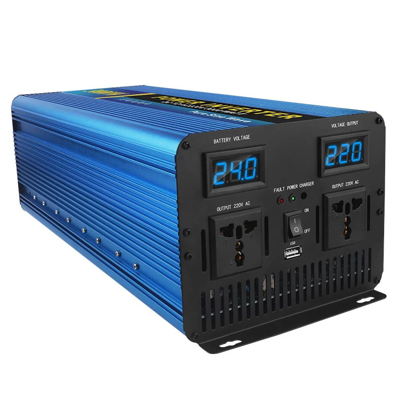 3000W fully power Pure Sine Wave  12V 24V To 220V AC Converter Inverter power inverter