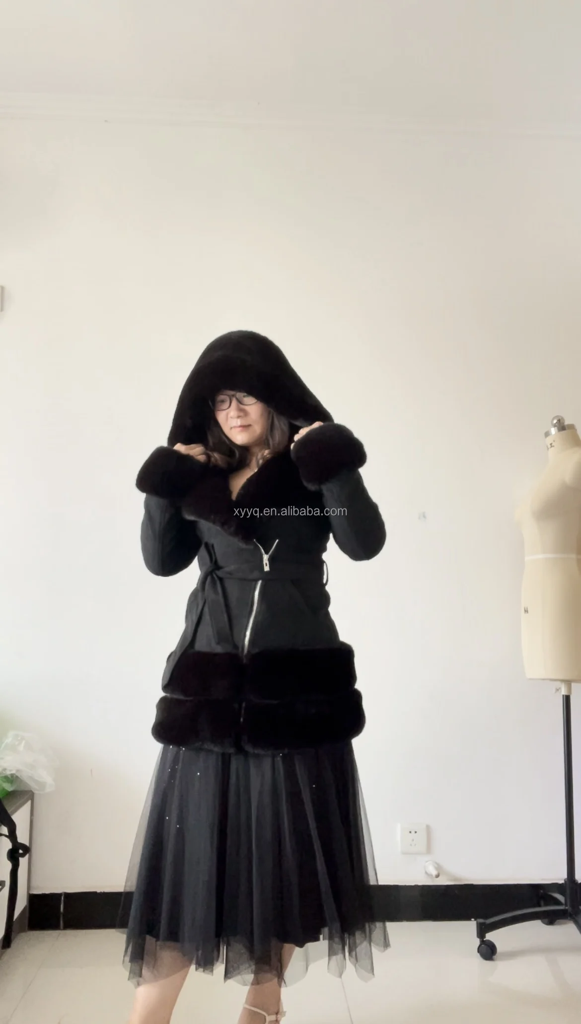 New Hot winter Artificial faux fur coat cheap custom fake faux fur coat women long Fur Coats