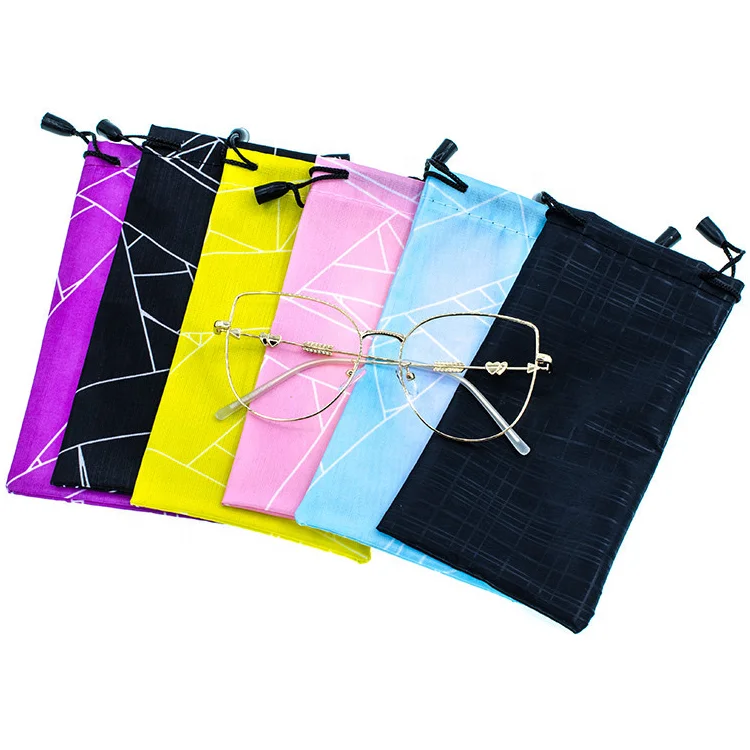 GB10 Cheap Sunglasses Drawstring Glasses Pouch Microfiber Bag Wholesale