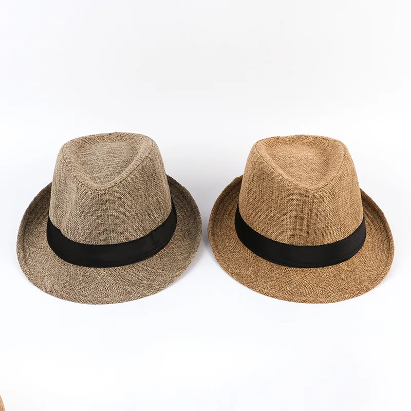 wholesale mens fashion summer sun protect Adjusting rope Panama straw hats hatband Panama hat