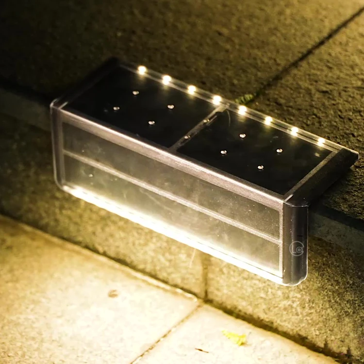Decor Solar Step Paver Lights Landscape Lamps Wall Pathway Yard Patio For Pathway Walkways Patio Balcony LED Garden Lights