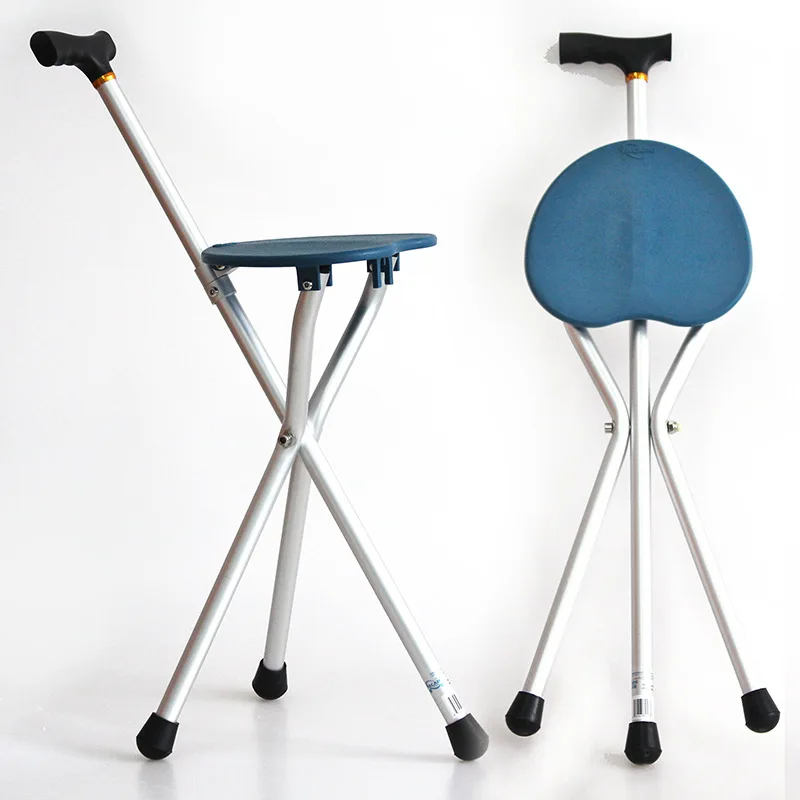 2023 Walking Stick DOUBLE Aluminum Alloy Elderly Tripod Walker Crutches Stool ADJUSTABLE HANDLE PAIR CRUTCHES