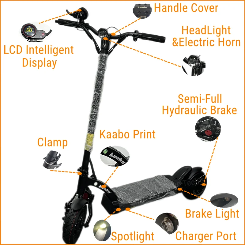 EU Stock оригинальный Kaabo mantis 10 V2 Kickscooter 2000 Вт двойной мотор для взрослых 60 В 18.2ah 65 км/ч скоростные умные