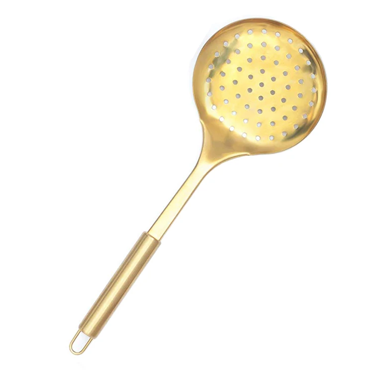 Household cooking Long ladle Copper Kitchen strainer stainless steel skimmer