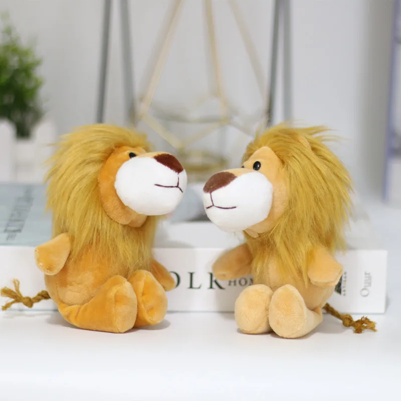 Wholesale hot sell lion plush keychains lion plush toy bag decor keychain accessories lion doll toy key chain ornament