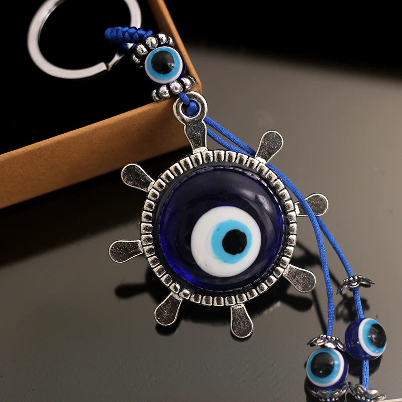 
Spot wholesale can choose many kinds of alloy elephant palm Turkey blue eyes key chain promotional gifts 