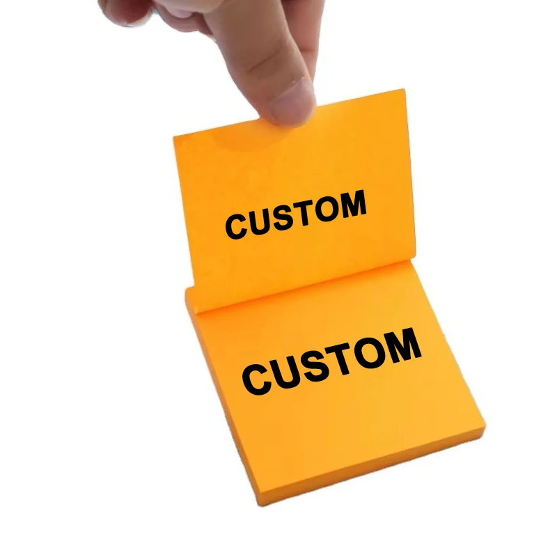 TL735 Customizable Logo Sticky Note Pad Printed Brand 10 colors Sticky Notes Promotion Gift Custom Size 3x3 inches Sticky Note