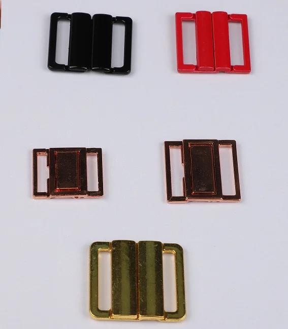 2024 Rustless Metal Swimwear Buckle Silver Back Connector Closure Clasp