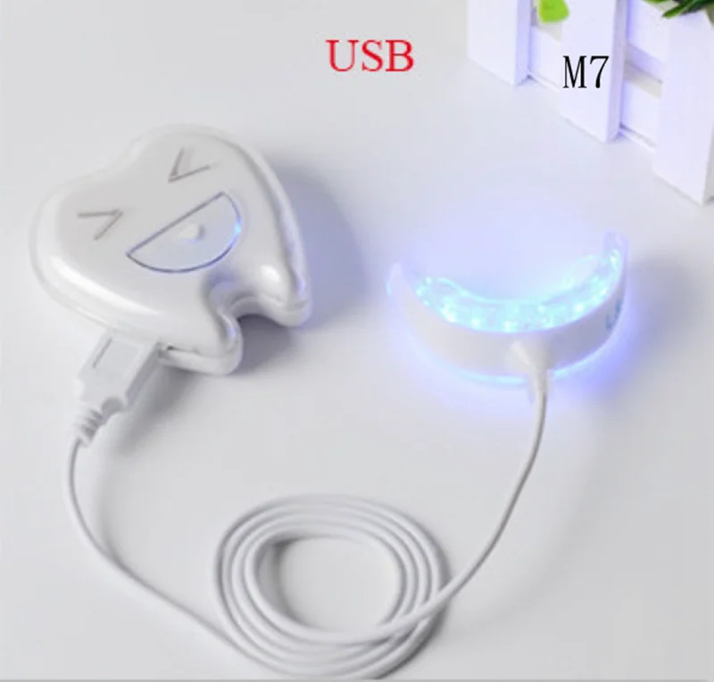 Wired Teeth Whitening LED Light Portable Teeth Whitening LED Kit USB Connector Whitening Teeth Kit for Home Use