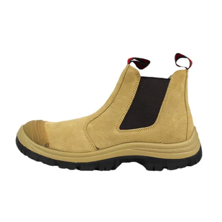 impact resistant steel toe cap Chelsea style safety shoe boots for men customised