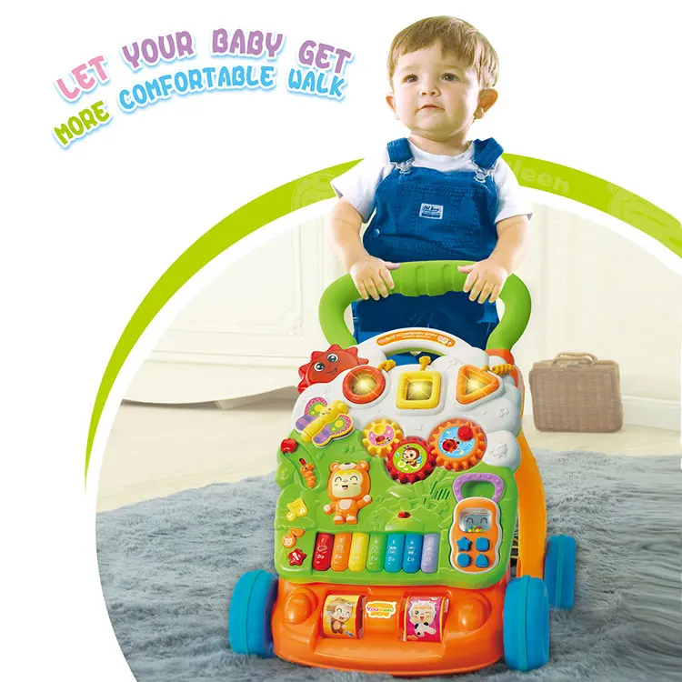 2022 новая модель обучающих игрушек для прогулок Push Baby Многофункциональный 3 в 1 сидят стоячие Обучающие ходунки