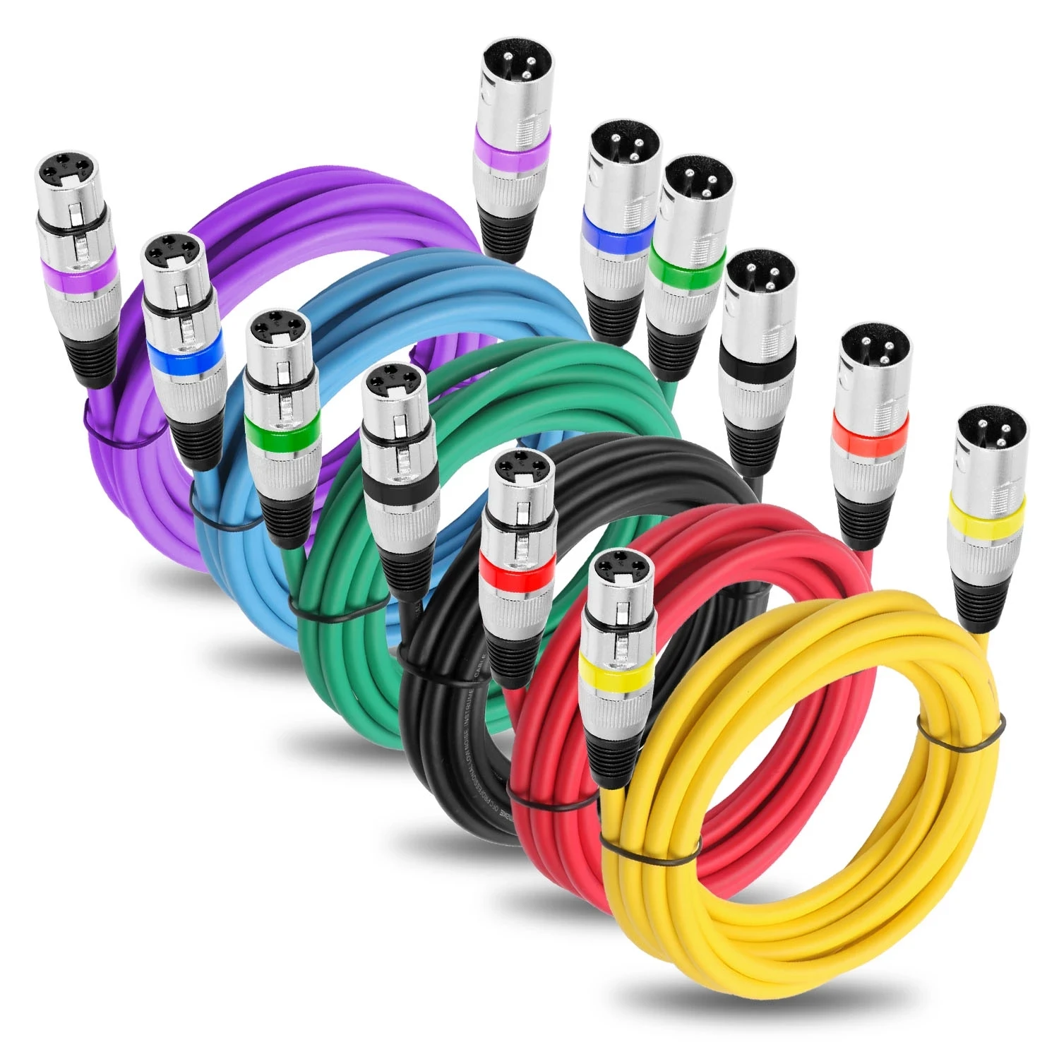 Color 3Pin XLR Cable Male to Female Canon Plug Audio Cable Shielded 1PC For Mixer Microphone Amplifier 0.3m 1m 1.8m 3m 5m 10m
