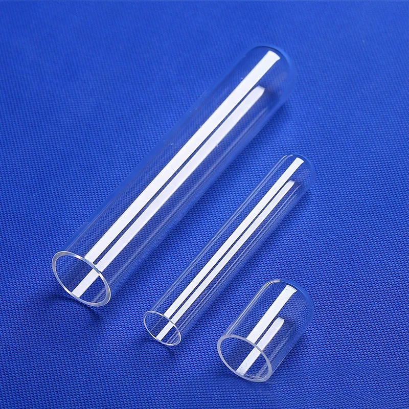 transparent quartz glass test tube